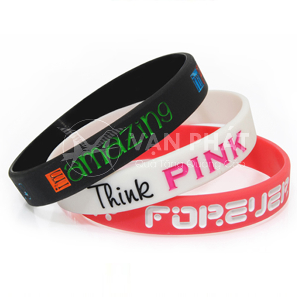 DEBOSSED MULTI COLOR INKFILLED WRISTBAND